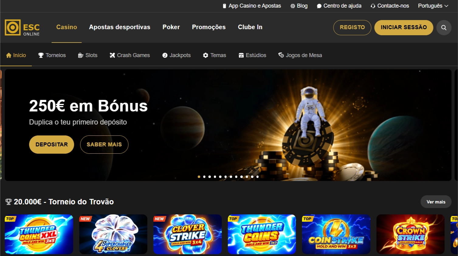 ESC Online: Casino com Torneios Diários Grátis
