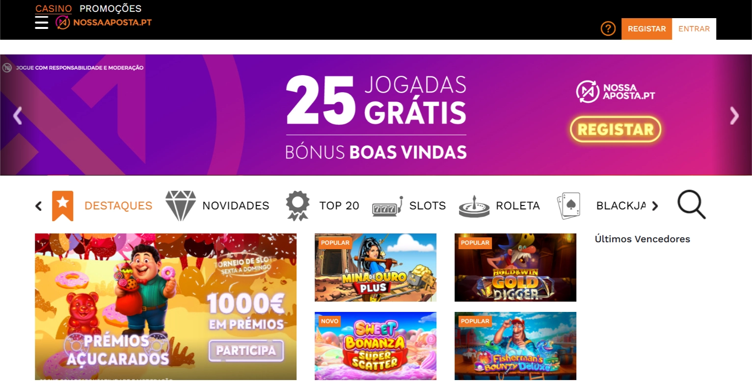 Nossa Aposta: Casino Online com Cashback Semanal