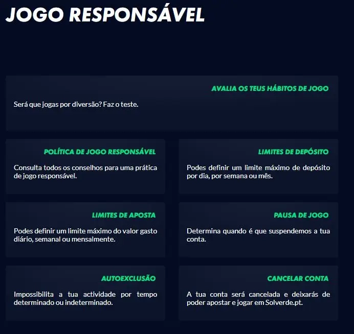 Jogue com Responsabilidade e Moderação